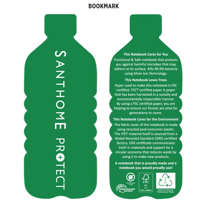 Fauna Recycled PET notebook. FSC certified paper.-Navy Blue (5)