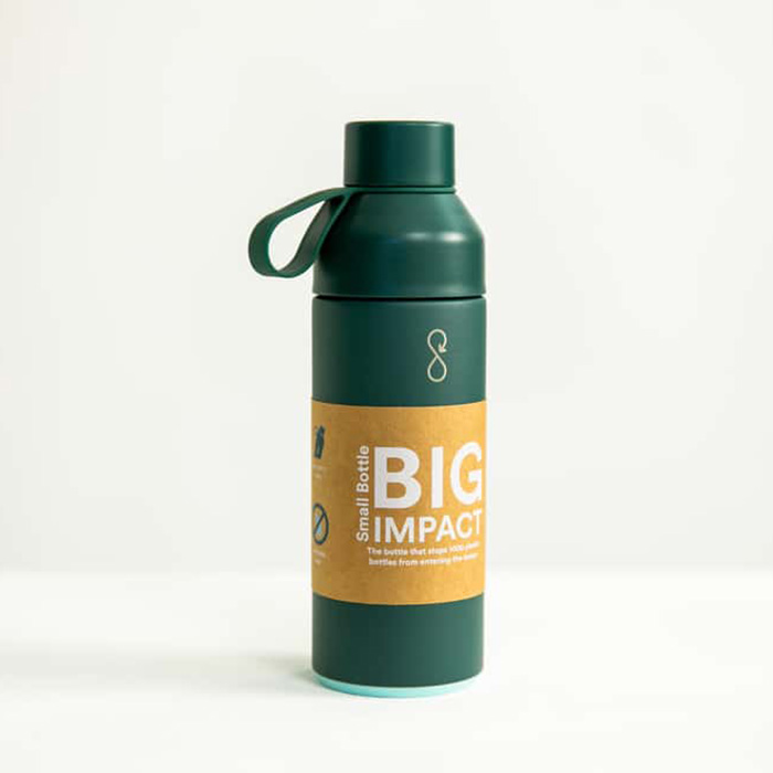 Haf Award winner. 100% recycled insulated water bottle-forest green (4)