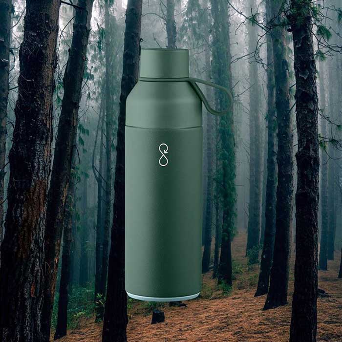 Haf Award winner. 100% recycled insulated water bottle-forest green (8)