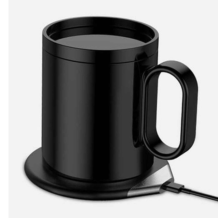 Luxe Smart Mug with warmer and wireless charger-Black (1)