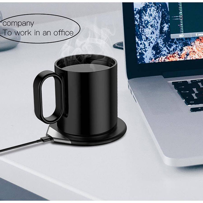 Luxe Smart Mug with warmer and wireless charger-Black (4)