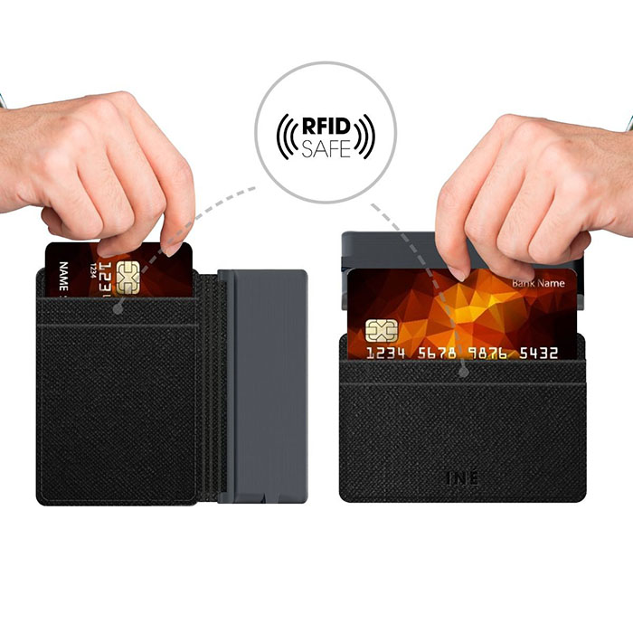 Zeledon Leather card holder with power bank (2)