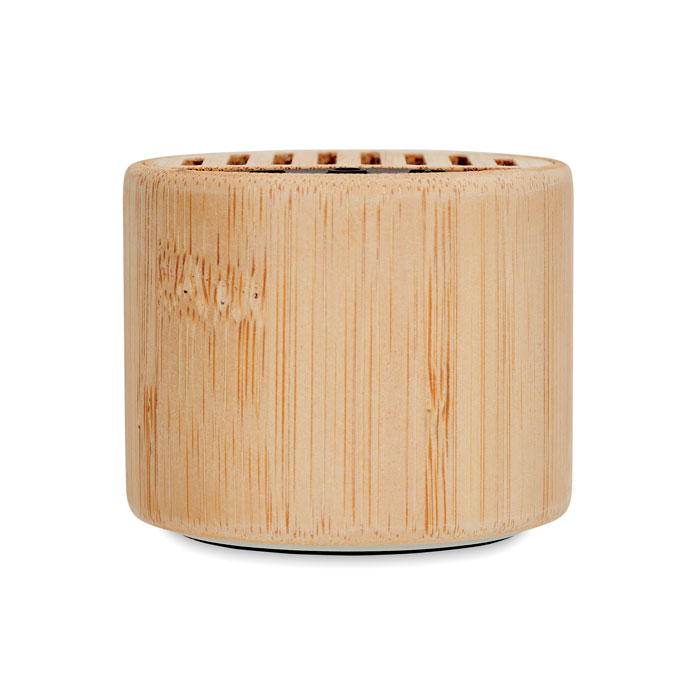 Caraway Round bamboo wireless speaker (2)