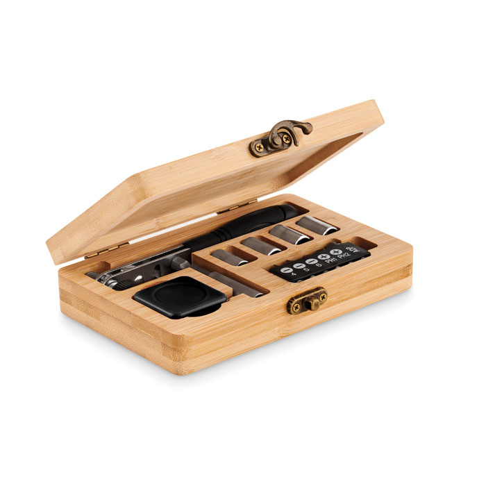 Yango 13 piece tool set, bamboo case (5)