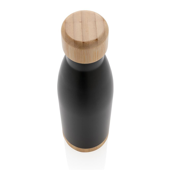 Stainless steel flask bottle with bamboo (11)