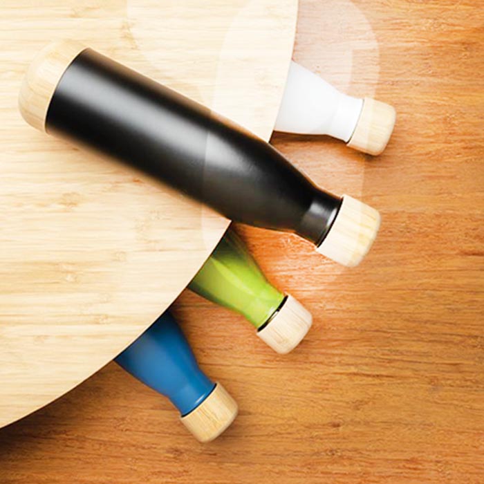 Stainless steel flask bottle with bamboo (16)
