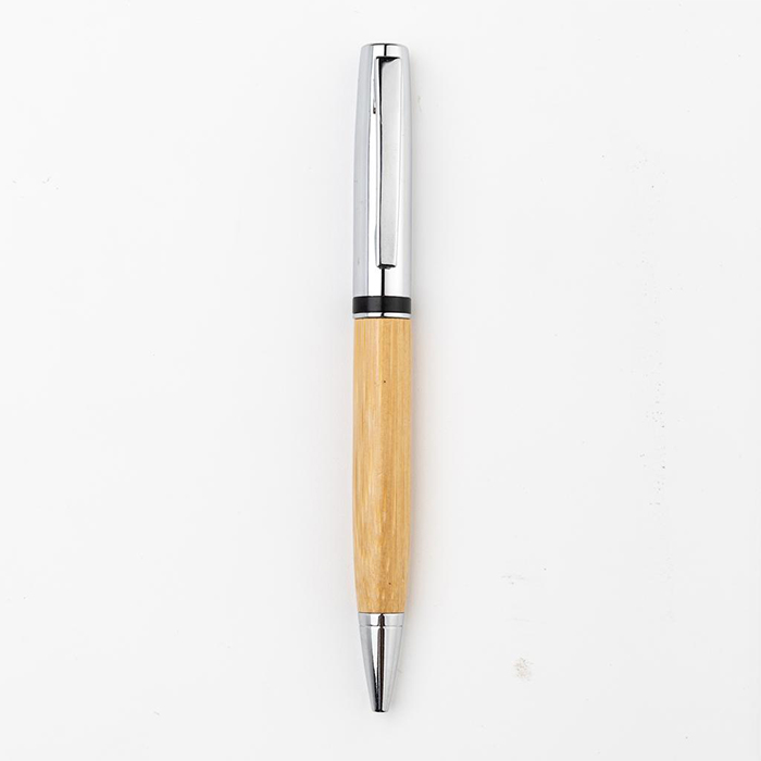 Bampen Elegant metal pen with bamboo barrel (2)