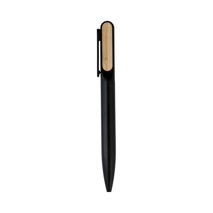 Hazel Bamboo clip metal twist pen (1)