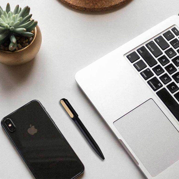 Hazel Bamboo clip metal twist pen (2)