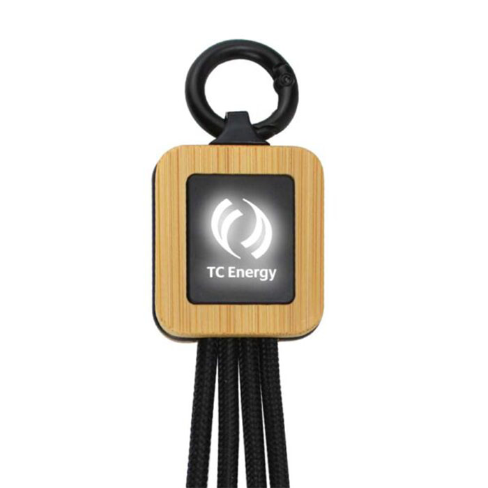 Verte Bamboo multi-charging cable with Light-up logo (4)