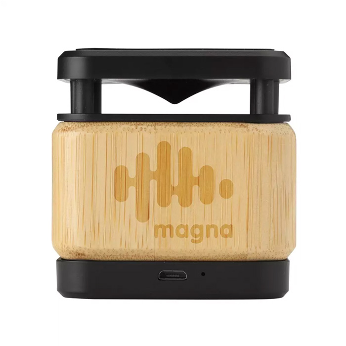 Yemil Mini bamboo speaker with 15W wireless charger (3)