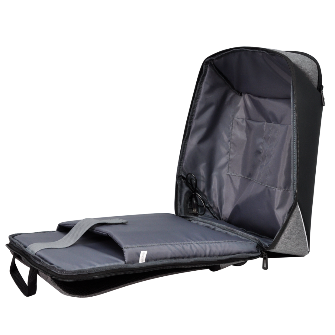 Courir 15.6’ laptop backpack. USB port for charging. (6)