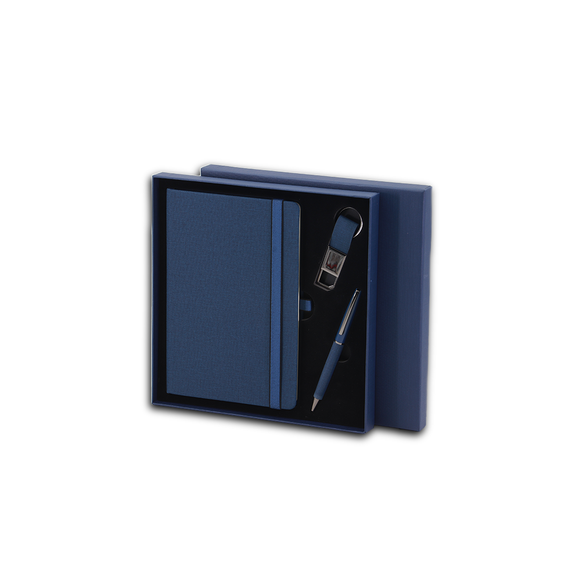 Lahja Set of PU A5 notebook, metal pen & keychain (3)
