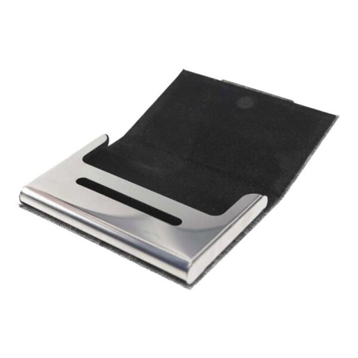 Attai Recycled chrome metal business card holder (2)