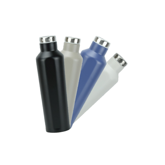 Flasche 750 ml stainless steel ergonomic shape flask. (4)