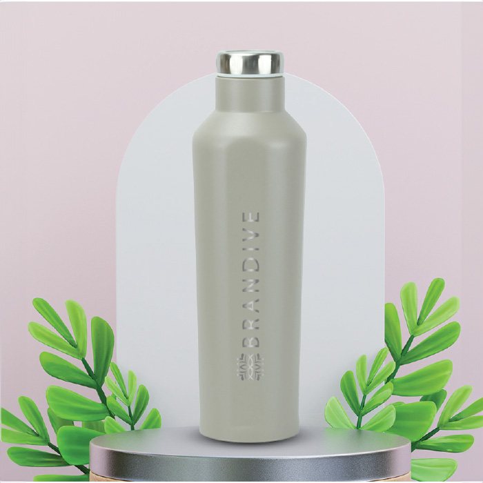 Flasche 750 ml stainless steel ergonomic shape flask. (5)