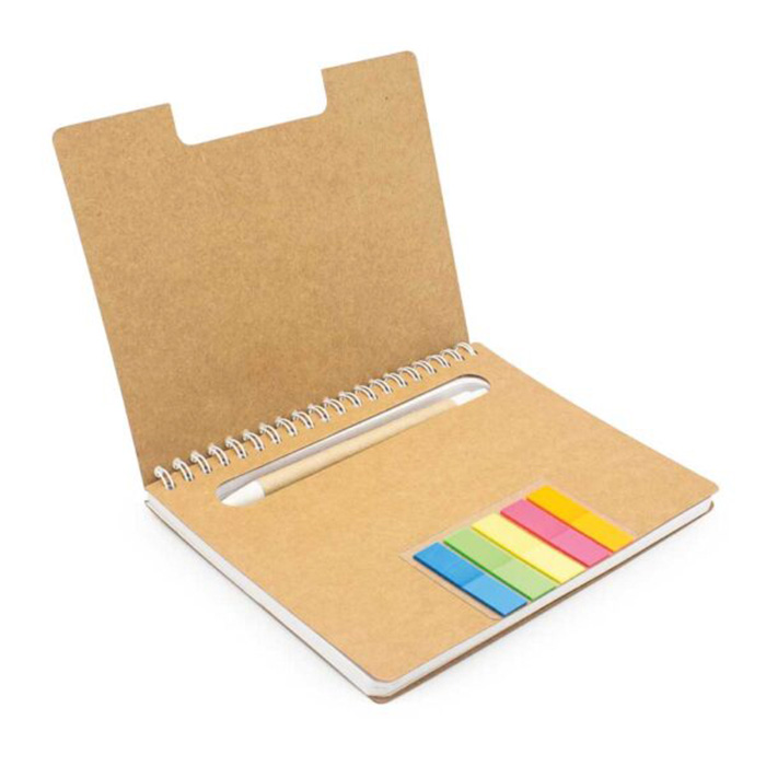 Galsaeg Recycled spiral notebook with sticky note and pen (1)