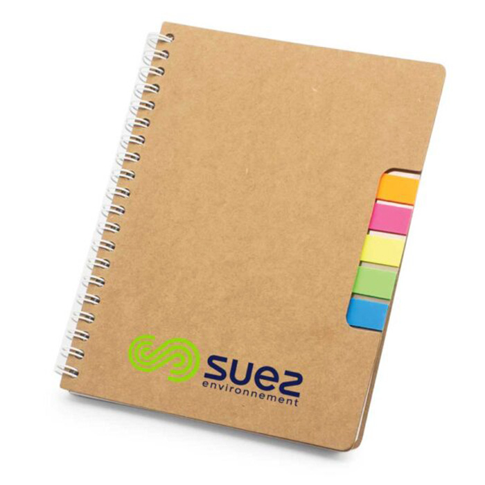 Galsaeg Recycled spiral notebook with sticky note and pen (2)