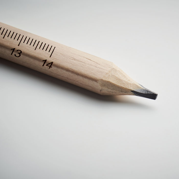 Madeira Wooden pencil and 14 CM ruler. (1)