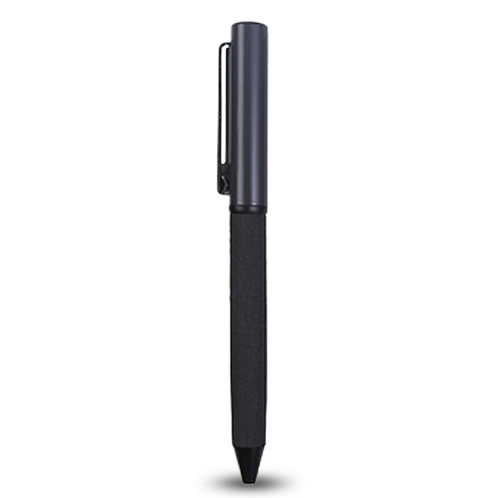 Skora Metal pen with PU leather barrel. Premium. (4)