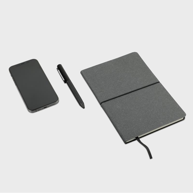 Cuero Recycled leather soft cover A5 notebook. (4)
