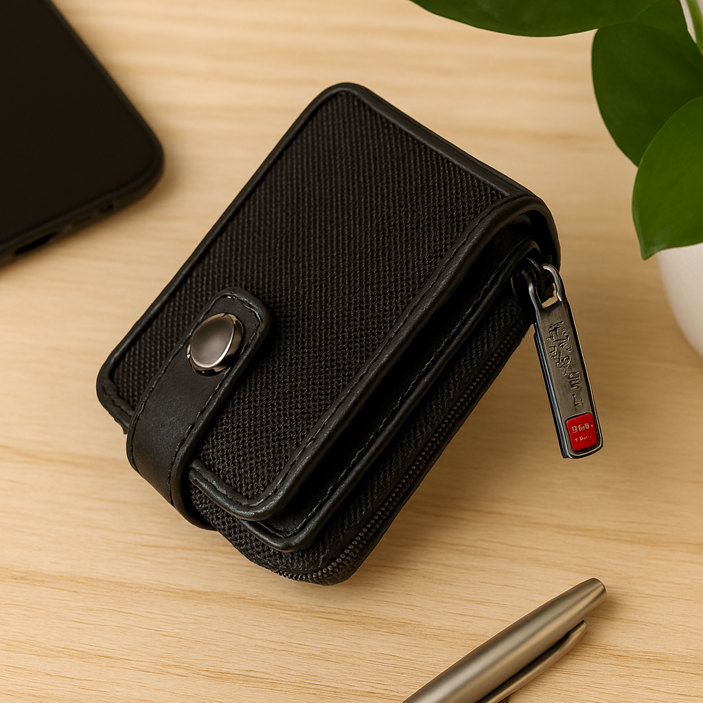 Dongje SKROSS® travel zipper wallet. Water Resistant.