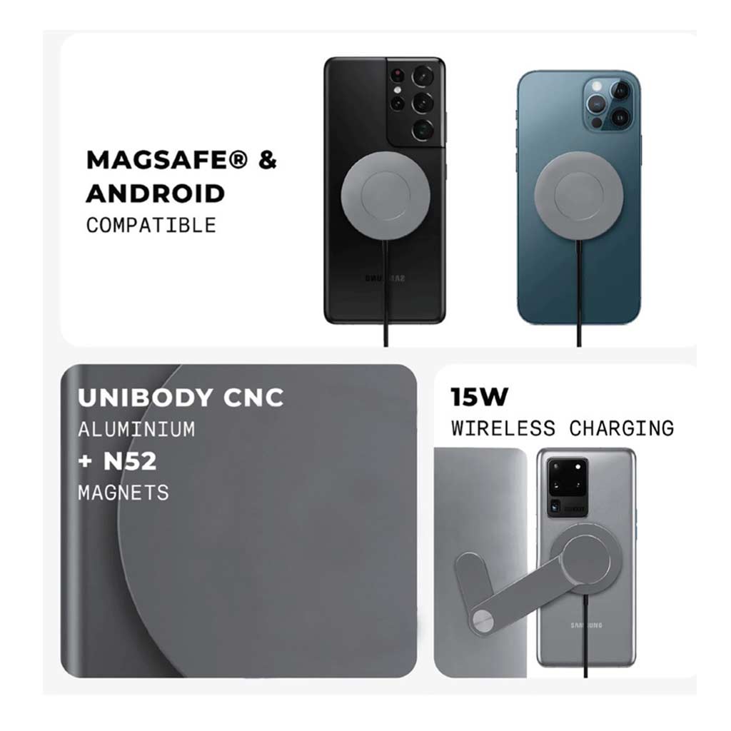 Tri Gadget Gift set. Laptop stand, magnetic phone mount, wireless charger (2)