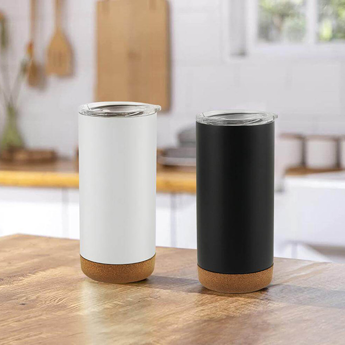 Grob Double wall steel tumbler with cork. 480 ml (2)