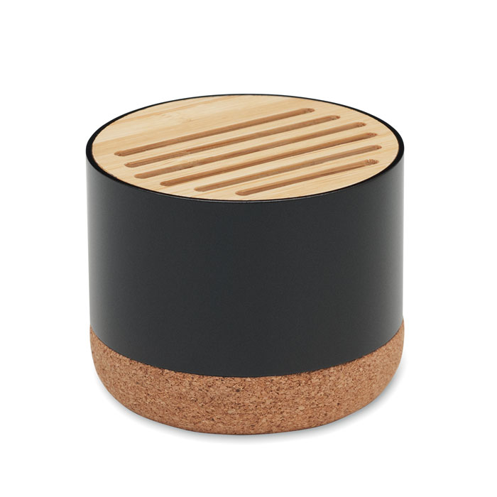 Noora Recycled aluminium and cork speaker. 3W (1)