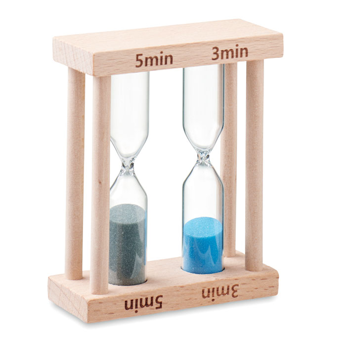 Ancient Set of 2 wooden sand timers (1)