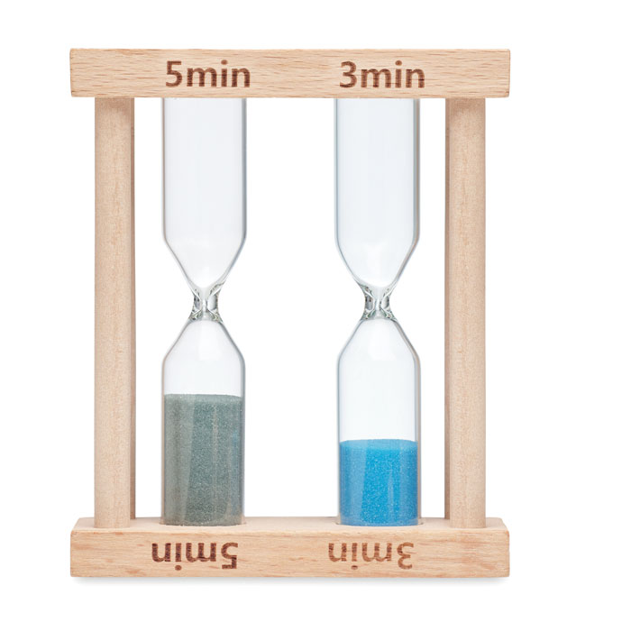 Ancient Set of 2 wooden sand timers (2)
