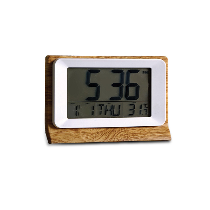 Hi Digital clock in bamboo pattern (1)