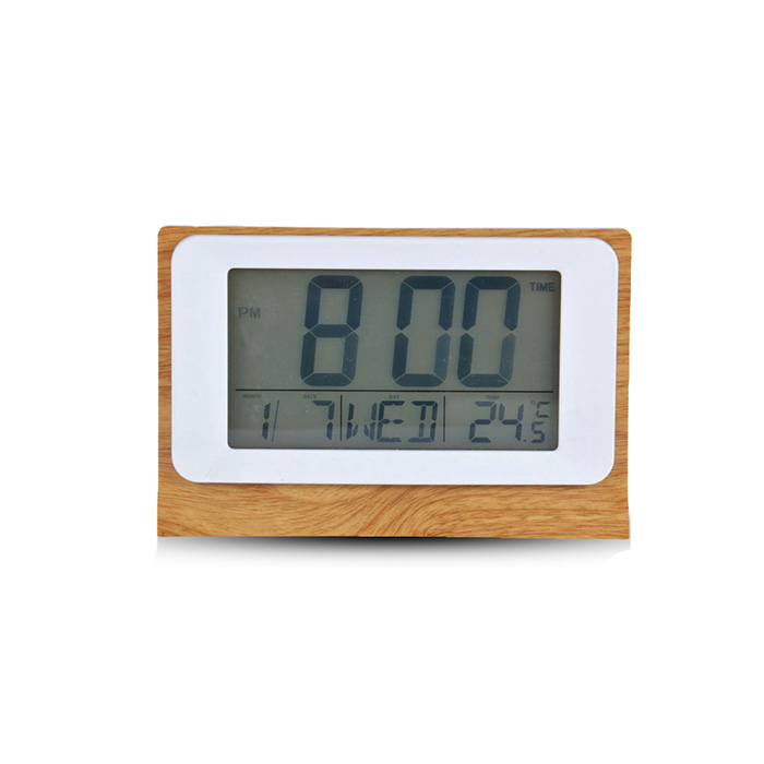 Hi Digital clock in bamboo pattern (2)
