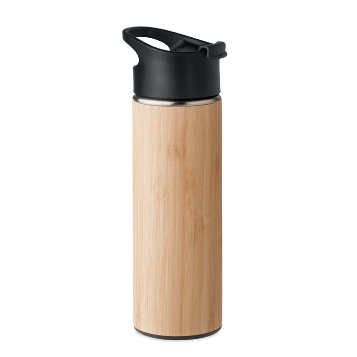 Hydrate Double wall bamboo flask 450 ML (1)
