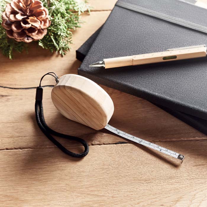 Miarka Measuring tape in bamboo. 2M (2)