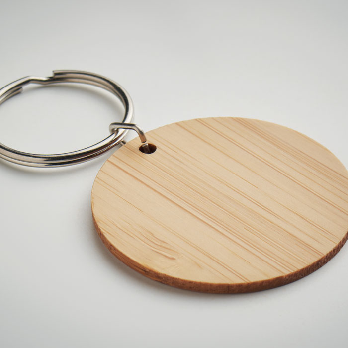 Rond Round bamboo key ring (2)