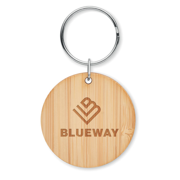 Rond Round bamboo key ring (3)