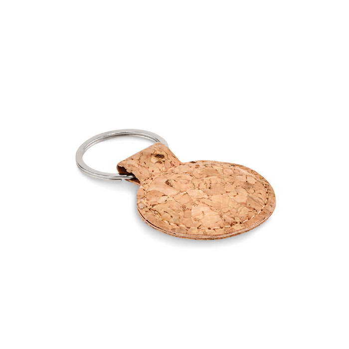 Sarkar Round cork key ring key chain (1)