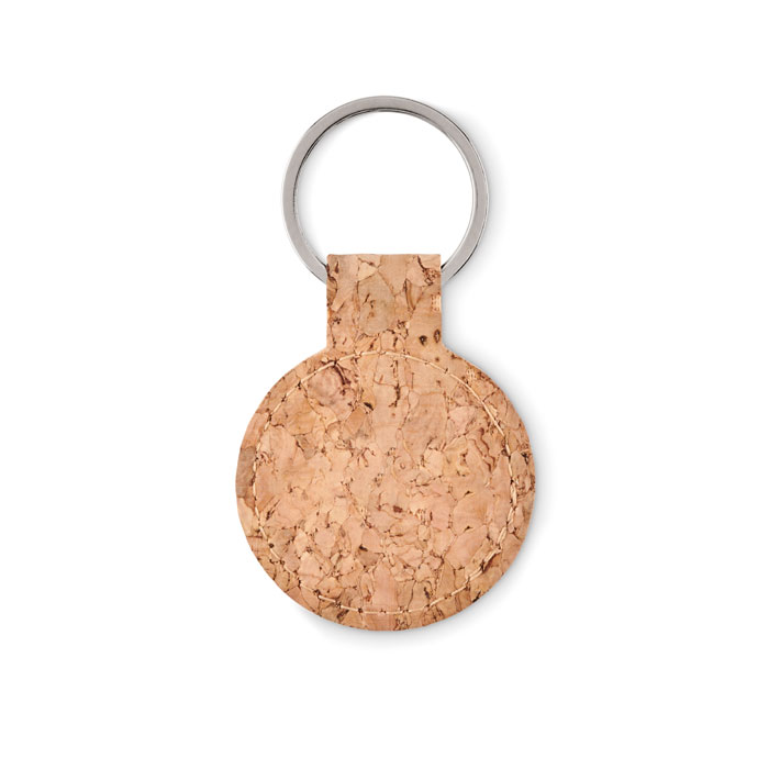 Sarkar Round cork key ring key chain (2)