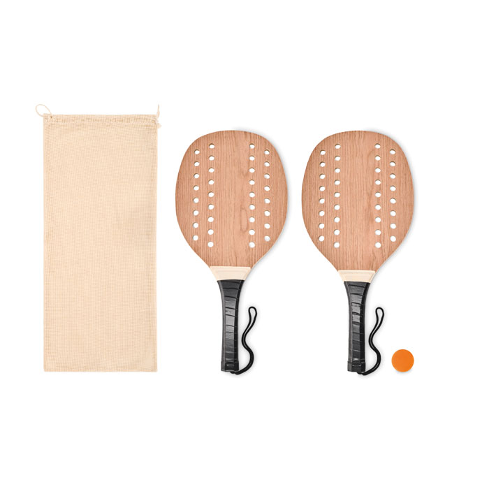 Sporty Rosewood beach tennis set (1)