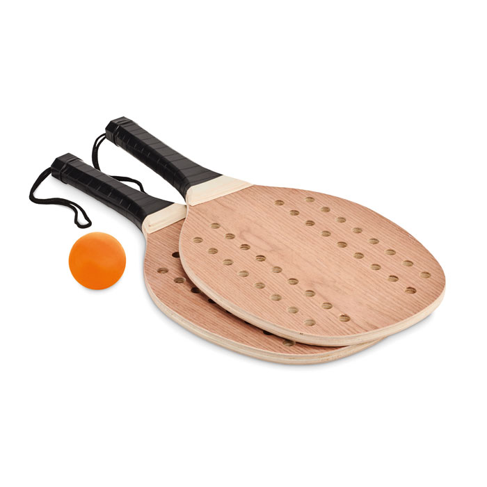 Sporty Rosewood beach tennis set (5)