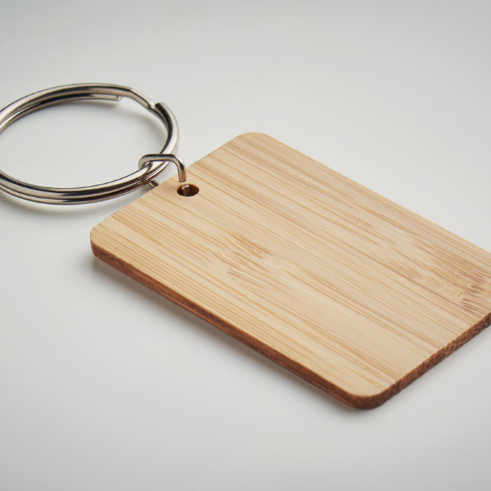 Yaoshi Rectangular bamboo key ring (2)