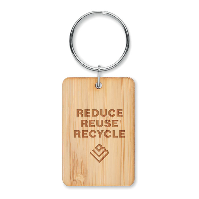Yaoshi Rectangular bamboo key ring (3)