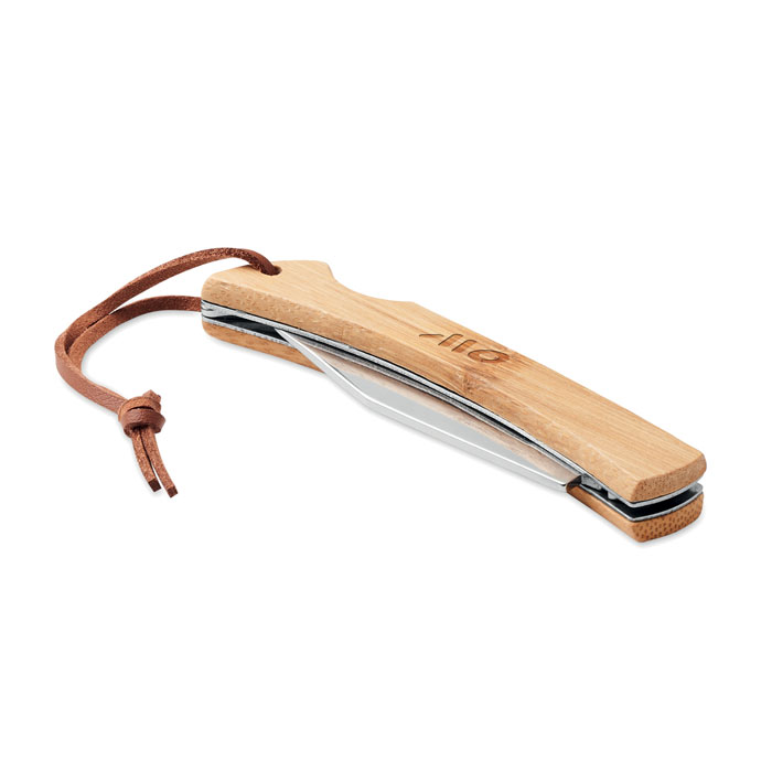 sikiyn Foldable steel knife in bamboo casing (4)