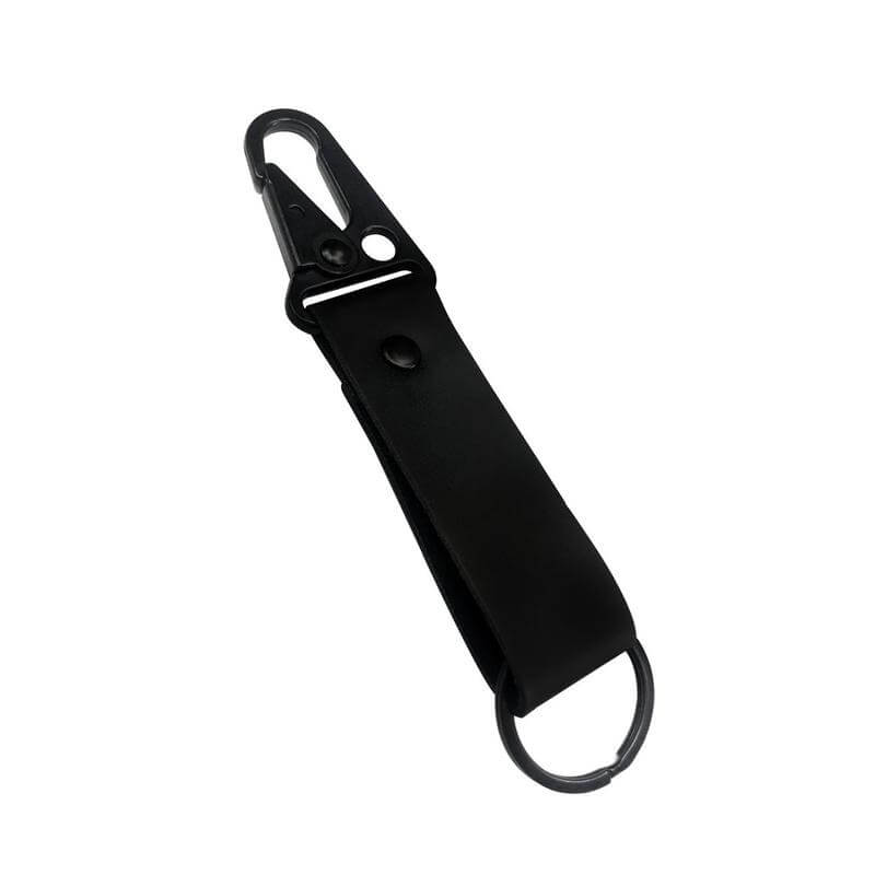 Crindle Keychain crafted from premium black leather (2)