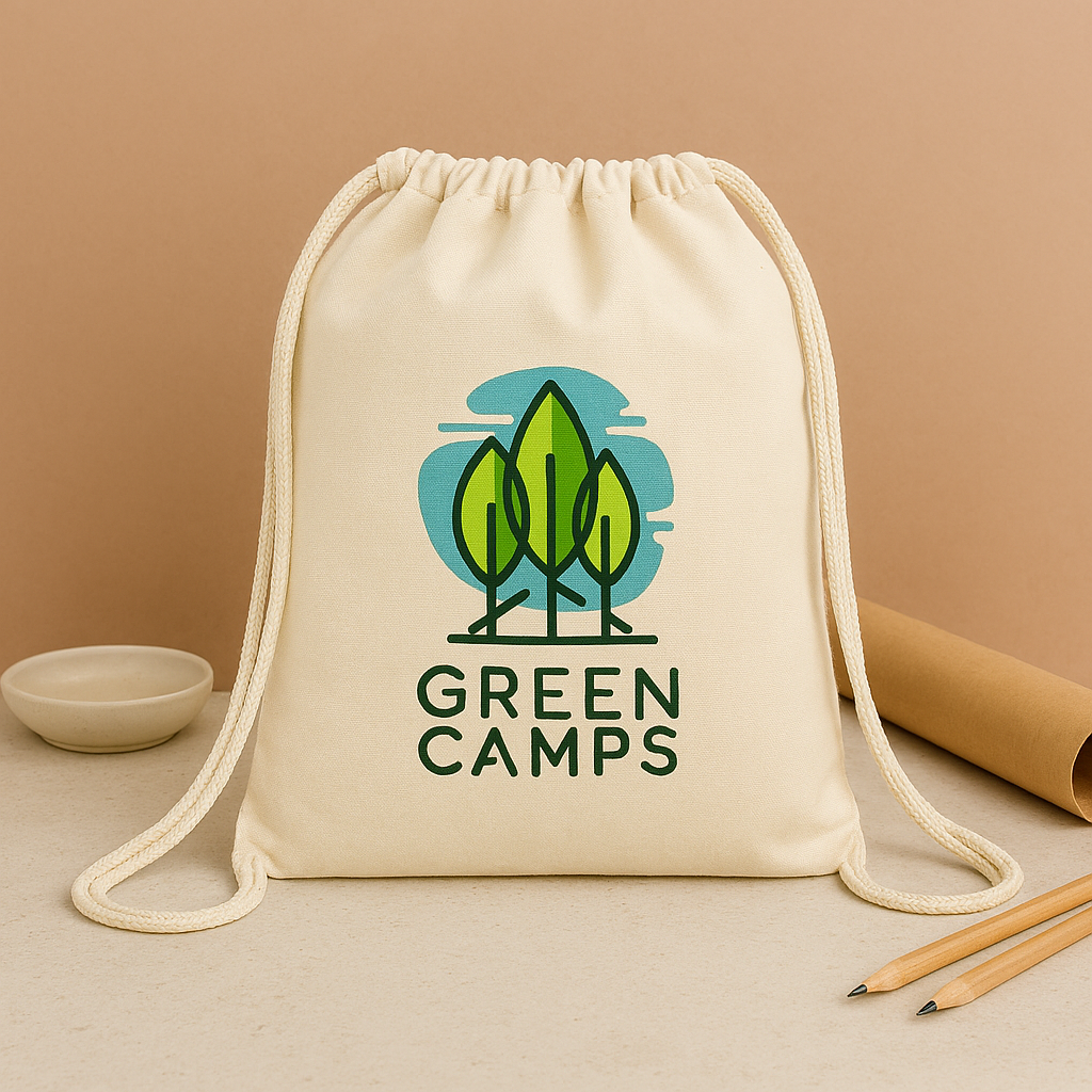 Fusion 260 GSM cotton drawstring bag.