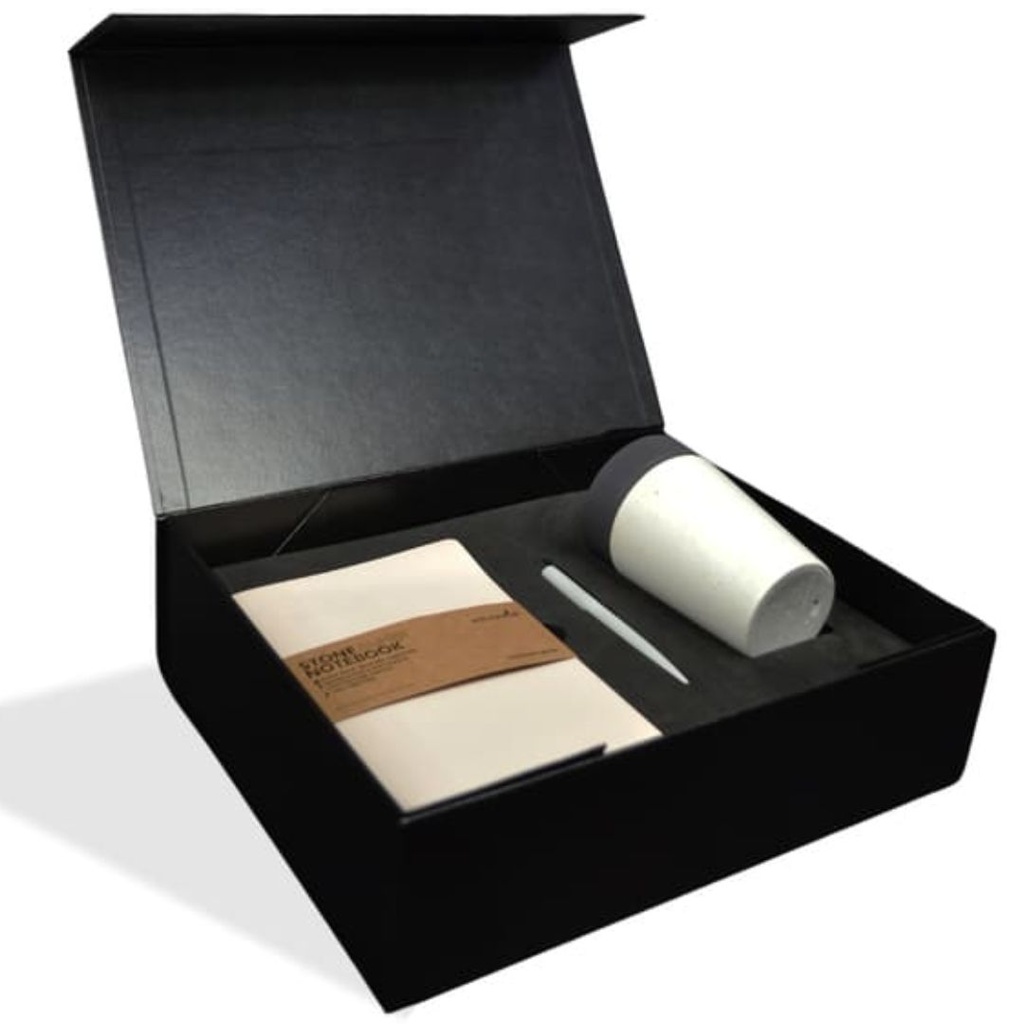 Gift Set 2 Eco-friendly gift set stone paper notebook, Lumos pen, mug (2)