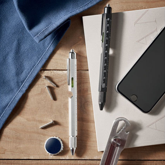 Indigo Spirit level pen with ruler (2)