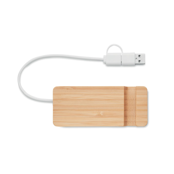 Koror Bamboo USB 4 ports hub – 2 Type C (6)