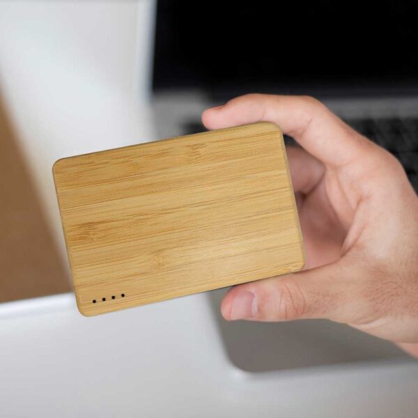 Netrova 5000 mAh Type C bamboo power bank (1)